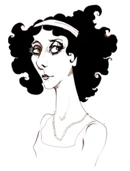 Anna Pavlova - venäläinen balettitanssija (1881 - 1931); karikatyyri